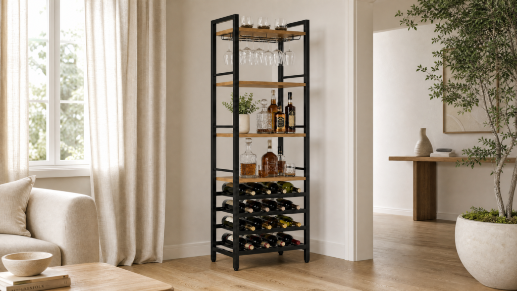 stojak na wino barek do salonu stolarnialobzow.pl